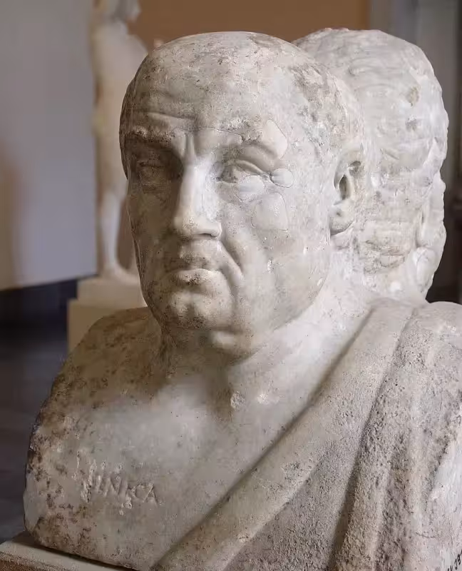 un antico busto di Seneca un antico busto di Seneca
